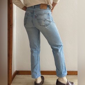 Vintage Levi’s 501s in light blue